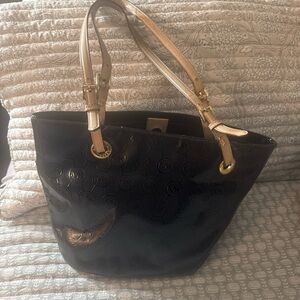 Michael Kors Black and Gold Tote